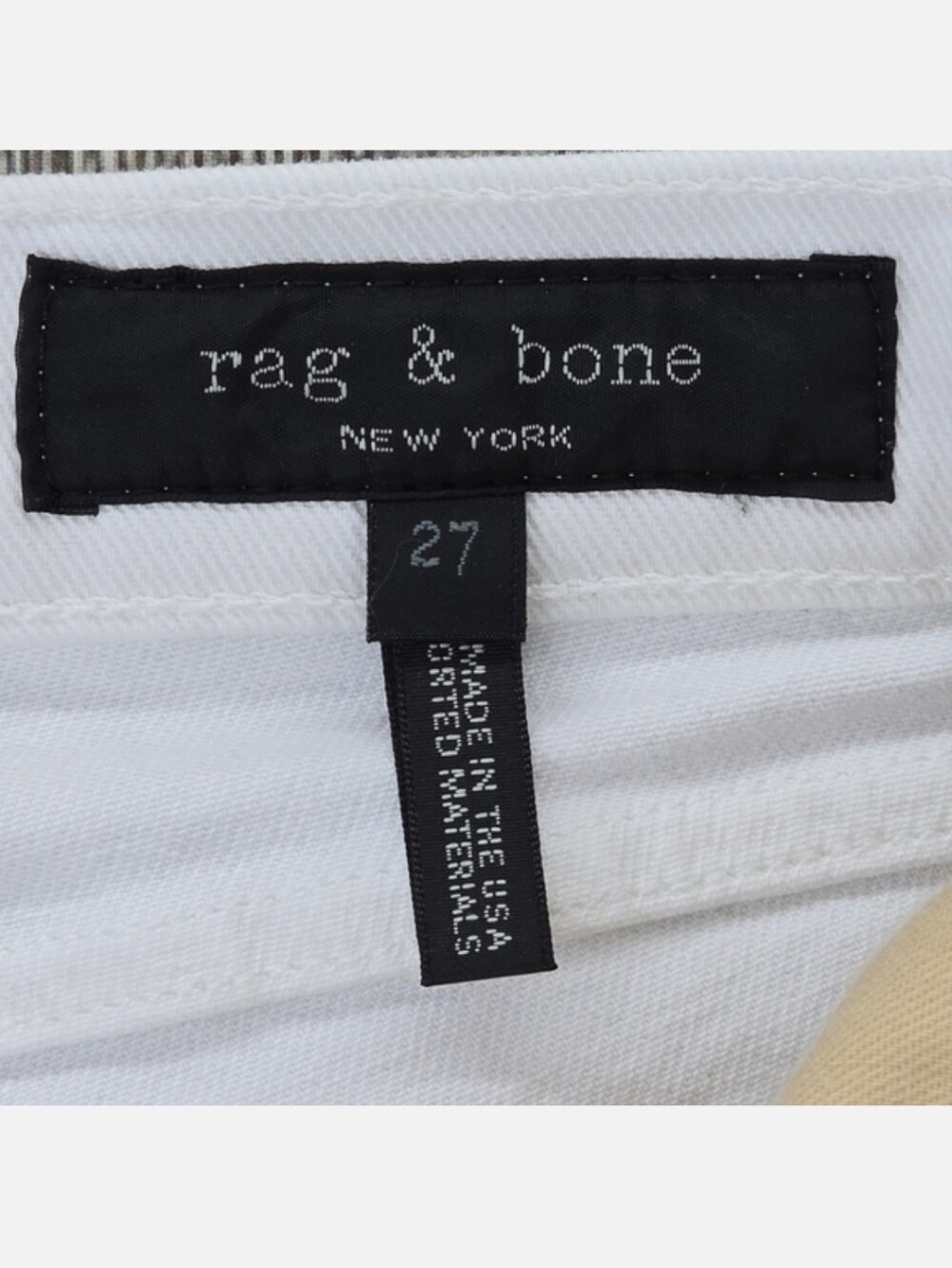 Rag and Bone White Denim Skinny Jeans - Picture 5 of 12